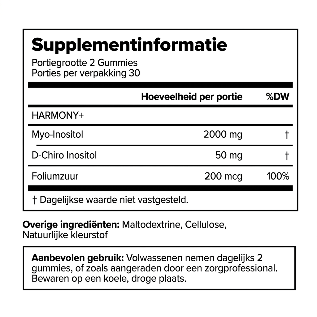 Harmony+ Ovariële Ondersteuning Gummies